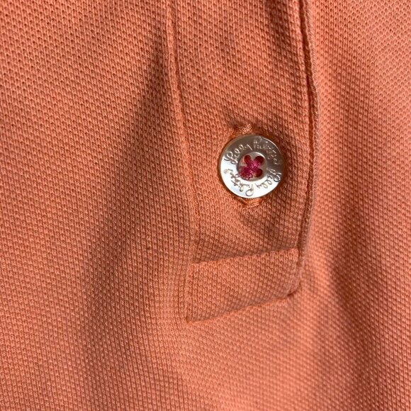 Lilly Pulitzer Orange Polo Shirt Large Classic Preppy Logo - Picture 2 of 8
